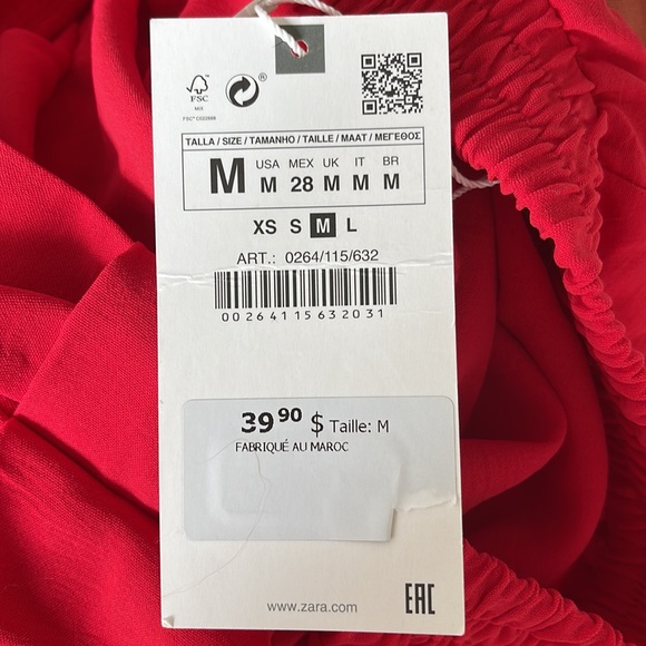 Zara - Wide leg red pants (NEW with tag) - Picture 6 of 6